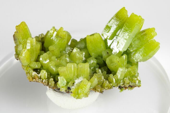 Apple-Green Pyromorphite Crystal Cluster - China #179724